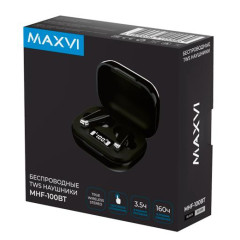 Гарнитура Bluetooth Maxvi TWS MHF-100BT сенсорные черно-серебристый