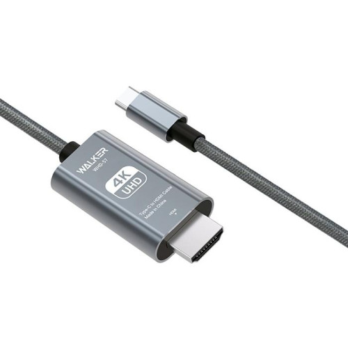 Кабель HDMI - TYPE-C WALKER WHD-57 серый