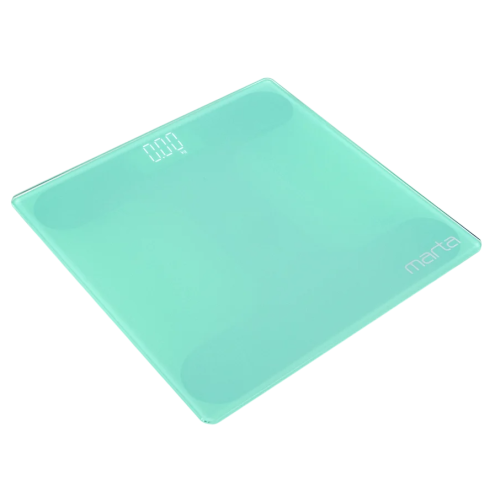 Весы напольные электронные MARTA MT-SC3600, светлая яшма (бирюзовый)