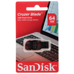 Карта USB2.0 64 GB Sandisk Cruzer Blade SDCZ50-064G-B35  черный/красный