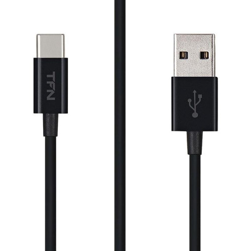 Кабель USB 2.0 A вилка - Type C 1 м TFN-CUSBCUSB1MTPBK черный