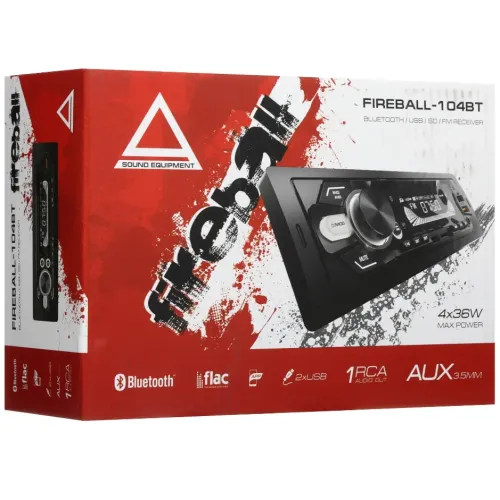 Автомагнитола-FLASH AURA FIREBALL-104BT 24В