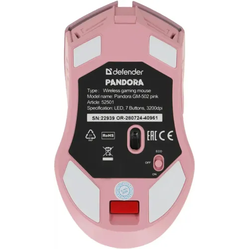 Мышь Defender PANDORA GM-502 розовый (*5)