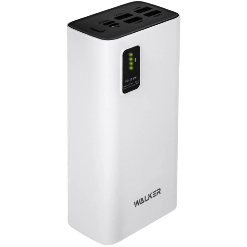 Повербанк 30000 мАч Walker WB-730 3A, поддержка QC+PD, белый