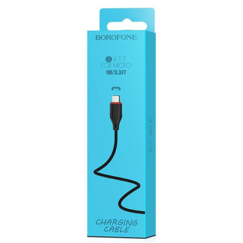 Кабель USB 2.0 A вилка - microUSB 1 м Borofone BX17 (Black)