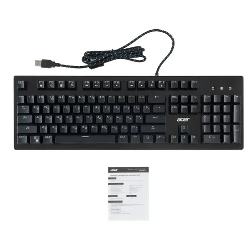 Клавиатура Acer OKW127 LED игровая черный