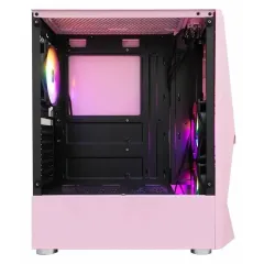 Корпус 1STPLAYER DK-3 ATX LED (DK-3-PK-3G6) розовый
