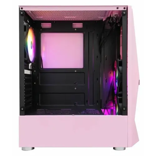 Корпус 1STPLAYER DK-3 ATX LED (DK-3-PK-3G6) розовый