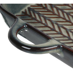 Форма для выпечки керамика Attribute Glaze, прямоугольная,18.5х32х4 см,сине-корчн.(ABG006)(483596)