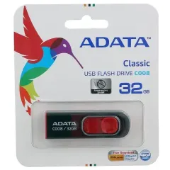 Карта USB2.0 32 GB A-DATA AC008-32G-RKD USB2.0 красный/черный