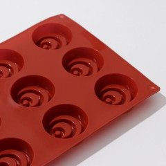 Форма для выпечки силикон Доляна «Восход», 29х17х2 см, 12 ячеек (7067976)