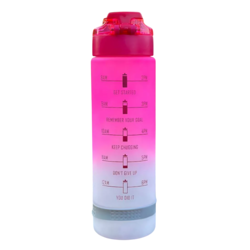 Бутылка для воды спортивная PH BOTTLE, бело-розовая, 1000 мл.