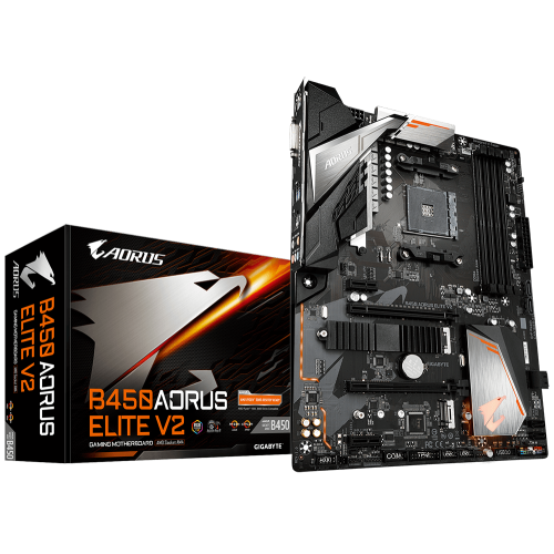 М/П SOC-AM4 Gigabyte B450 AORUS ELITE V2 4xDDR4 ATX AC`97 8ch(7.1) GbLAN RAID