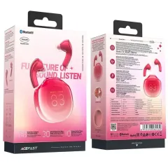 Гарнитура Bluetooth ACEFAST T9 Crystal color (Air)  красное помело (*9)