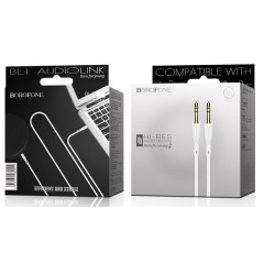 Кабель Jack вилка - Jack вилка 1 м Borofone BL1 белый