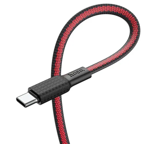 Кабель USB 2.0 A вилка - Type C 1 м HOCO X69 Black Red