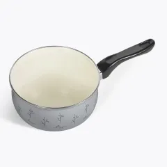 Ковш эмаль Home Флёр, серый, 1,5 л.