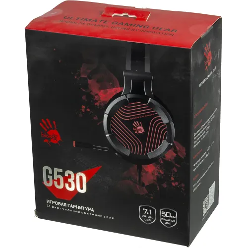 Гарнитура A4 Bloody G530 черный/серый 1.8м