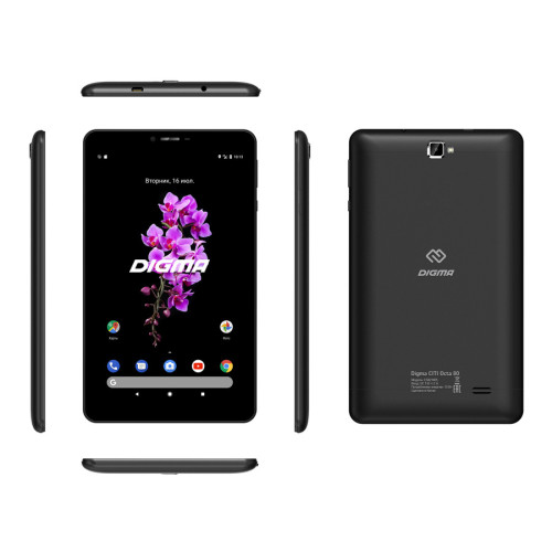 Планшет 8" Digma Octa 80 C9863 8C/4Gb/64Gb/3G/4G/And9.0/черный