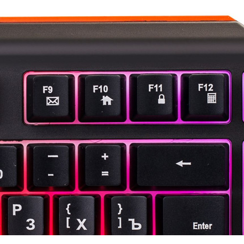 Клавиатура Oklick 710G черный/серый USB Multimedia LED