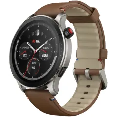 Смарт-часы AMAZFIT GTR 4 коричневая кожа