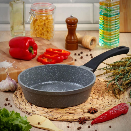 Сковорода ГУРМАН Estima серая ГМ2401 ЭЧИ индукция 24см (430986)