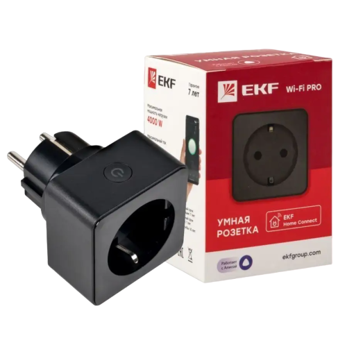 В/н Умная розетка EKF Сonnect PRO с Wi-Fi, Яндекс Алисой, Марусей, Салютом