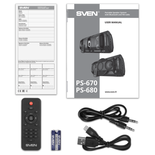 Акустика портативная SVEN PS-670