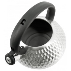 Чайник со свистком POMIDORO Napoli, нерж., индукция, черн.ручка, 3 л.(P650213)