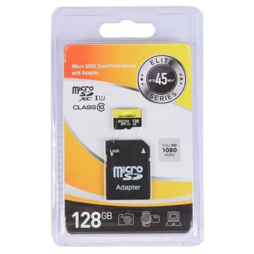 Карта micro-SD 128 GB EXPLOYD Class10 UHS-1 EX128GCSDXC10UHS-1-ElU1 Elite+адаптер