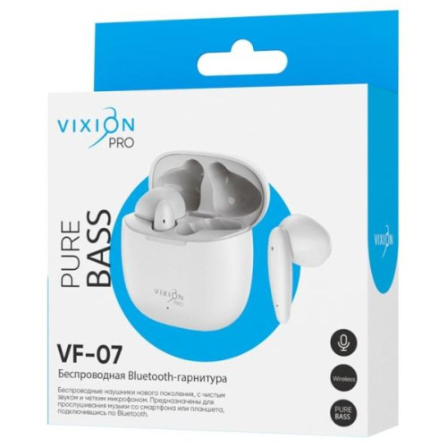 Гарнитура Bluetooth VF-07 PRO SE белый (*9)