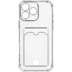 Бампер Apple iPhone 16 Pro Max ZIBELINO Silicone Card Holder прозрачный