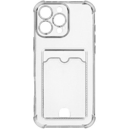 Бампер Apple iPhone 16 Pro Max ZIBELINO Silicone Card Holder прозрачный
