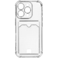Бампер Apple iPhone 16 Pro ZIBELINO Silicone Card Holder прозрачный