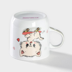 Кружка детская, 230 мл., керамика, ДОЛЯНА «Котёнок на скейте», белый (5034614)