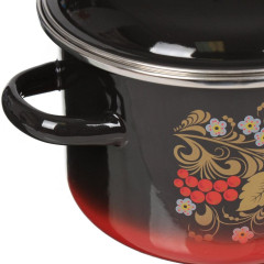 Кастрюля СтальЭмаль, Рябина, эмаль, индукция , 2л, 7RD161M/7RD161S (279561)