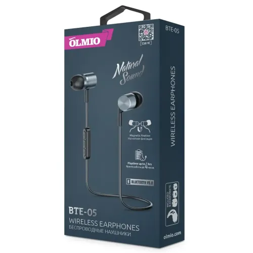 Гарнитура Bluetooth OLMIO BTE-05 черный