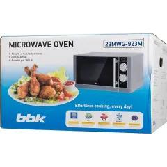 Микроволновая печь BBK 23MWG-923M/BX, гриль, 23 л., черная/нерж. (М)