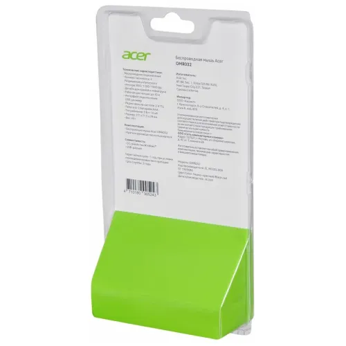 Мышь Acer OMR032 черный/красный