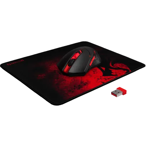 Набор игровой RedDragon M601WL-BA черный/красный игровая мышь + коврик для мыши