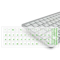 Наклейка для ноутбука Redoro прозрачная/зеленая