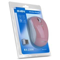Мышь SVEN RX-230W розовая