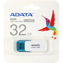 Карта USB2.0 32 GB A-DATA AUV240-32G-RWH белый/голубой