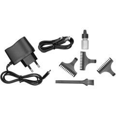 Машинка для стрижки Hyundai H-HC7111 серебристый/черный (акб)