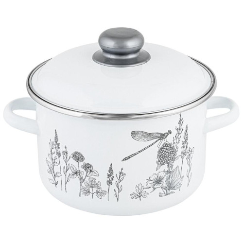 Кастрюля APPETITE Flora-2, эмаль, индукция, 5,5 л (1RD221M)(401804)