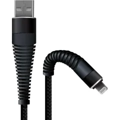 Кабель USB 3.0 A вилка - 8pin 1 м Borasco Lightning 1m 3А Fishbone усиленный черный