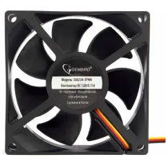 Кулер корпус 80x80x25 Gembird S8025H-3P4M 3 pin/4pin Molex