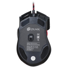 Мышь Оклик 806G черный/красный 