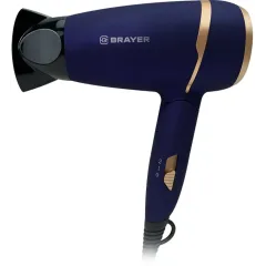 Фен BRAYER BR3025 синий/золотистый