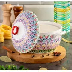 Кастрюля для запекания СПЕКТР Восток, керамика, круглая, 1,6 л, (Y6-10192/Y4-9178)(462620)